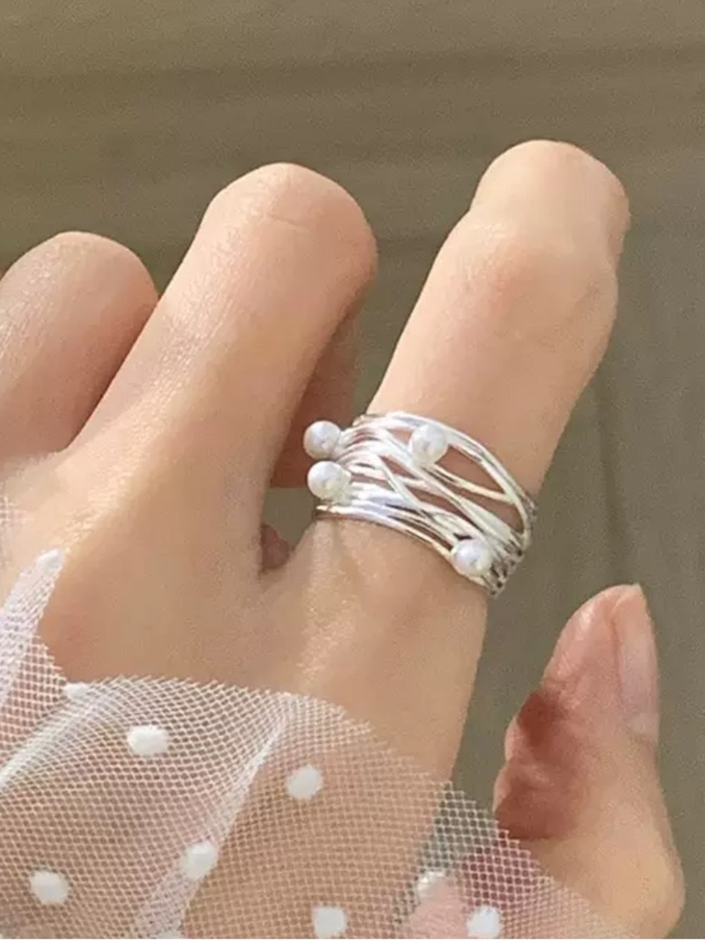 Silver Plated Open Ring Set - Picture 6 of 14